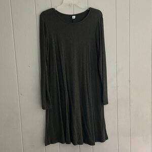 Old Navy Olive Green Long Sleeve Dress